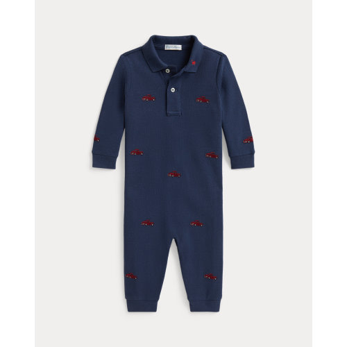 Truck-Embroidered Cotton Polo Coverall