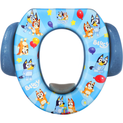 Bluey Soft Potty Training Seat for Toddlers with Hanging Hook, Fits Standard Toilets