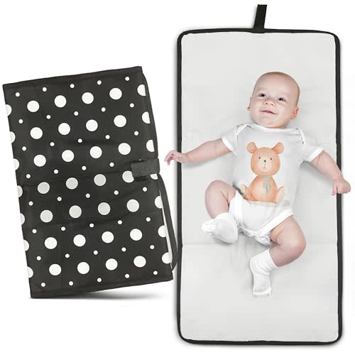 Portable Diaper Changing Pad - Extra Long - Waterproof Foldable Lightweight Baby Travel Mat - Newborn Registry Essential - Great Shower Gift for Mom or Dad