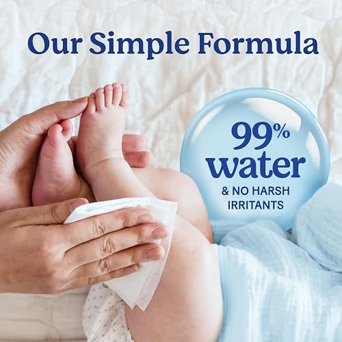 Huggies Skin Essentials Baby Wipes, Hypoallergenic, 99% Water, 15 Flip Top Packs (840 Wipes Total)