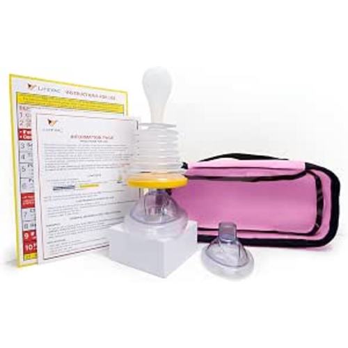 LifeVac Pink Travel Kit - Portable Suction Rescue Device, First Aid Kit for Kids and Adults, Portable Airway Suction Device for Children and Adults