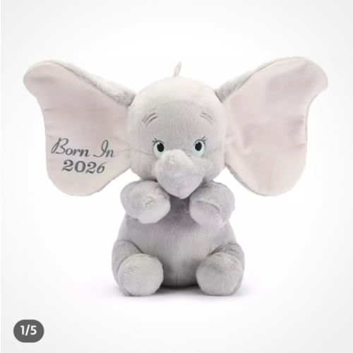 Dumbo ''Born in 2026'' Plush for Baby – 11'' | Disney Store
