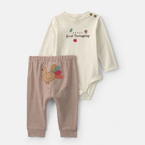 Baby Carter’s 2-Piece 'Baby's First Thanksgiving' Bodysuit & Pants Set