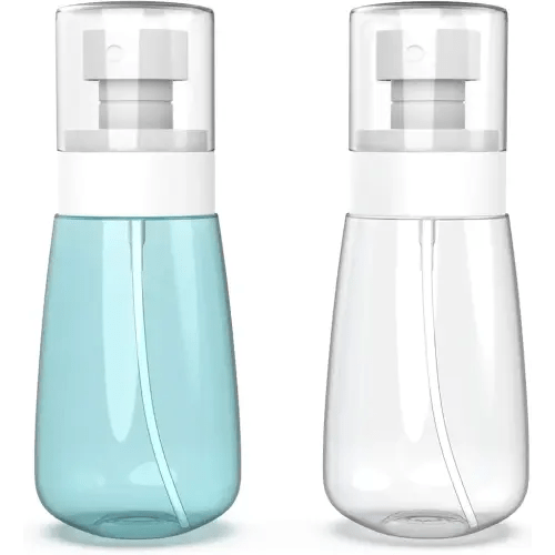 Pack 2 Small Spray Bottle Travel Size 2oz/60ml - Fine Mist Mini Empty Spray Bottles - Leak Proof - for Toners, Face & Hair Mist