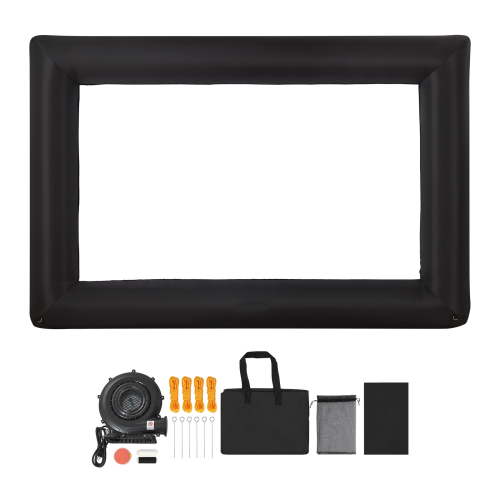 SAZYY Inflatable Movie Screen Movie Projection with Portable Bag, Theme Parties, Celebrations,for Backyard Movie Night,Flat 16ft