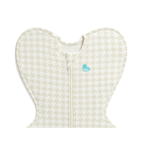 Swaddle Up™ 1.0 TOG Cotton Tan Houndstooth, small