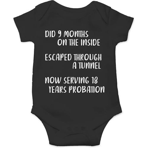 CBTwear Did 9 Month, Escaped Through a Tunnel, Serving 18 Years Baby Bodysuit Unisex Comfy Humor