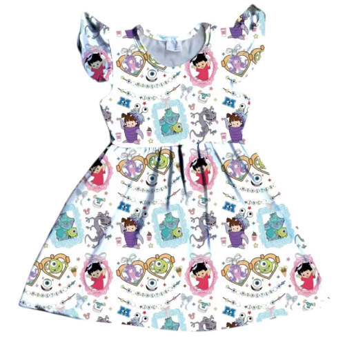 HCK EXCLUSIVE- Monsters Inc Flutter Sleeve Dress