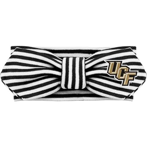 Creative Knitwear Central Florida Knights Infant Girls Black/White Striped Hair Knot Headband Embroidered Logo - Size Newborn - 4T