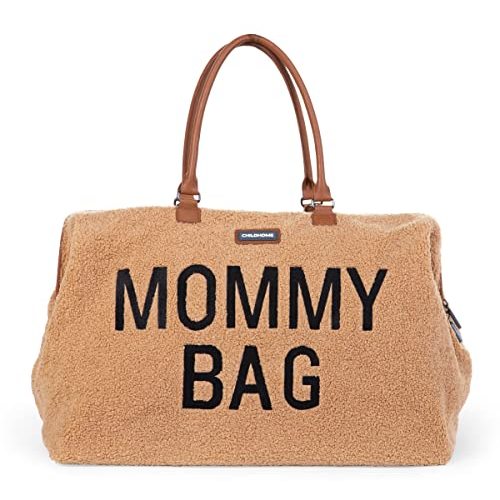Childhome The Original Mommy Bag, Large Baby Diaper Bag, Hospital Bag, Large Travel Tote Bag, (Teddy Brown)