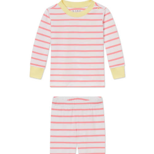 LAKE | Pima Cotton Pajamas | Baby Long-Long Set | Gelato Anchor Stripe