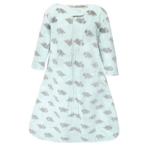 Hudson Baby Infant Boy Plush Sleeping Bag, Sack, Blanket, Long-Sleeve Triceratops, 0-6 Months