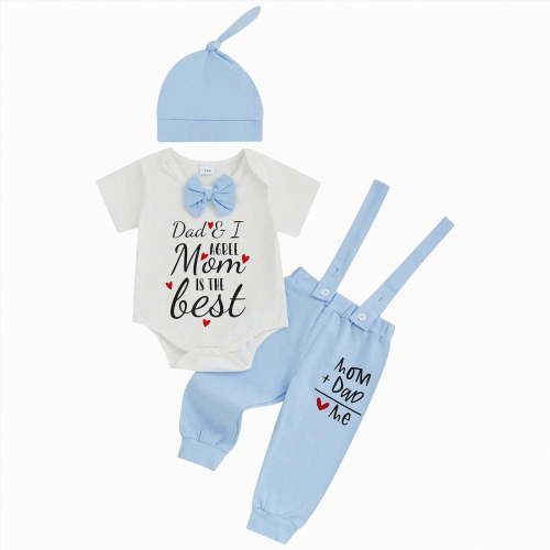 CAUYDY 0 3 6 9 12 18 Months Cute Baby Boy Clothes Cute Romper Set 3Pcs Newborn Infant Picture Outfit Boys Fall Winter Preemie Layette Set (Sizes 3-6 Months,White)
