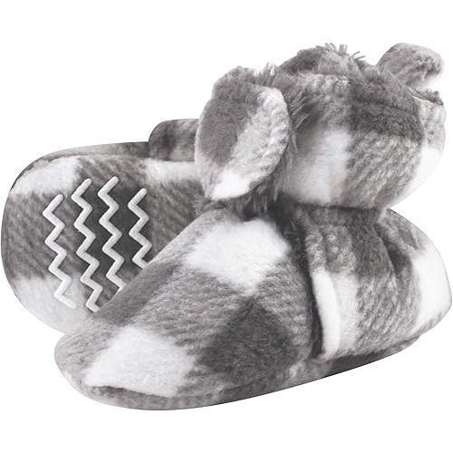 Hudson Baby Unisex Baby Cozy Fleece and Faux Sherpa Booties