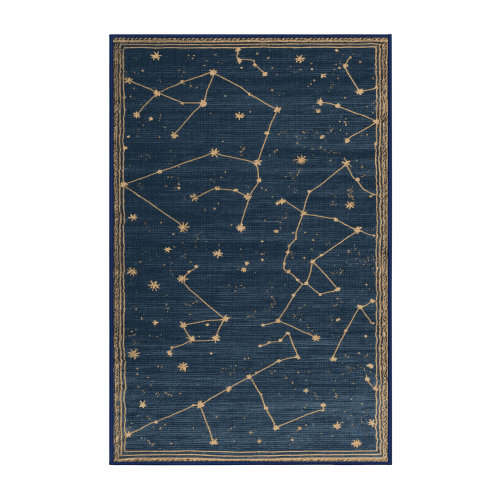 East Urban Home Machine Washable Space Gray Area Rug | Wayfair