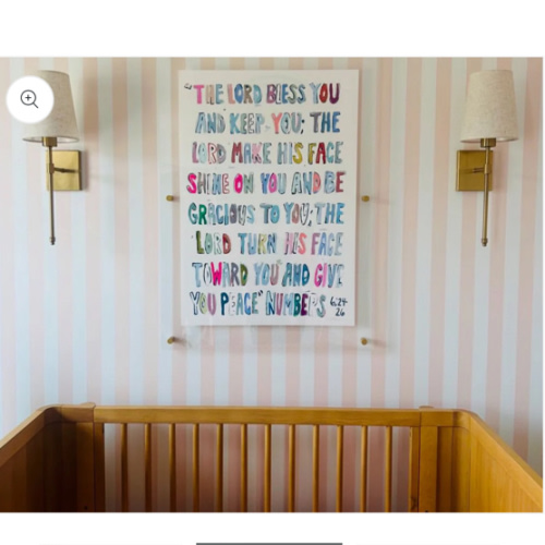 Numbers 6: 24-26 PINKS on paper