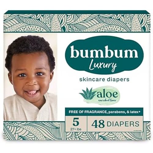 Bum-Bum Diapers Size 5, Fragrance-Free, 48 Count