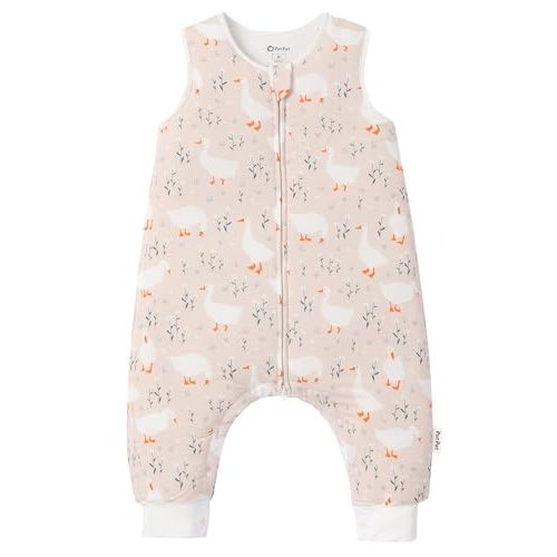 PATPAT Baby Wearable Blanket with Legs (Sleep Sack), Soft Bamboo Viscose, 0.5 TOG/1.0 TOG, 2-Way Zipper & Snaps, 6–36 Months