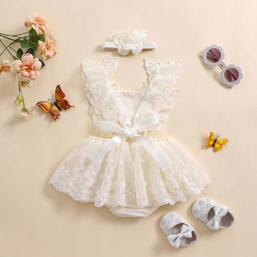Newborn Baby Girl Romper Dress Infant Sleeveless Lace Floral Romper Bodysuit Baby Girl Summer Clothes Outfits