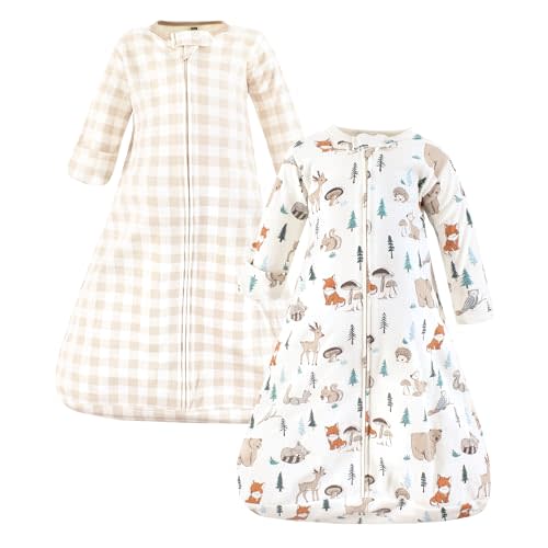Hudson Baby Unisex Baby Cotton Long-Sleeve Wearable Sleeping Bag, Sack, Blanket