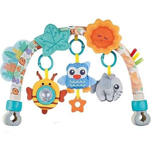 Pau1Hami1ton Baby Stroller Arch Toys, Car Seat Toys,Baby Gifts.S-19(Blue Owl)