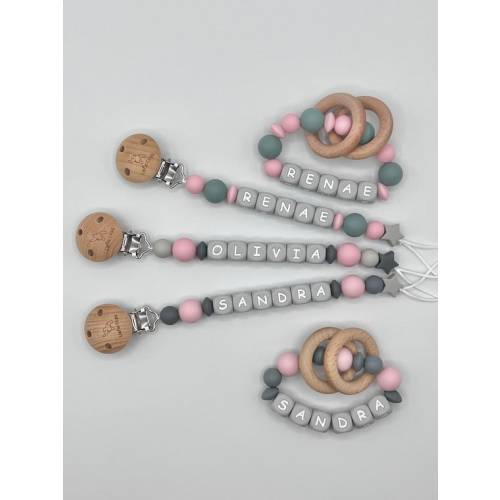 Pacifier Clip Personalized, Pacifier Holder, Binky Clip, Baby Boy Gift, Baby Girl Gift, Coming Home Gift, Rattle Ring Personalized - Etsy