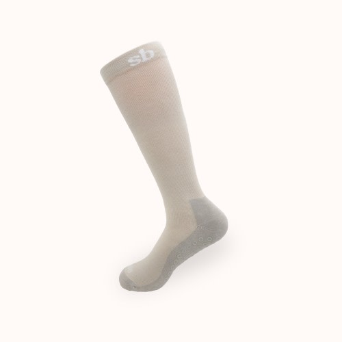 Sleepybelly Compression Socks Linen Size M