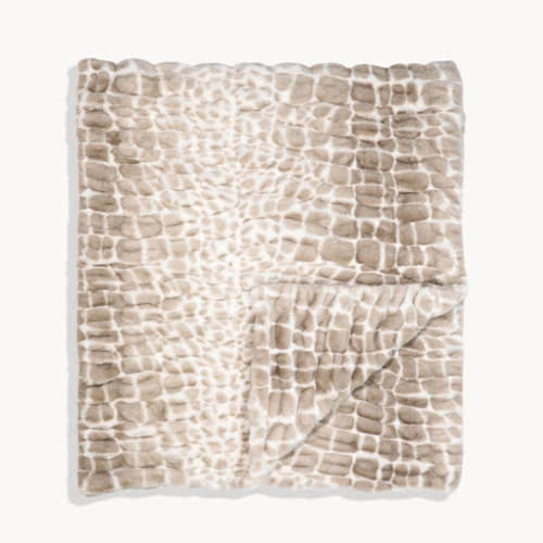 Patterned Taupe Blanket | Ivory Fawn | Lola Blankets | Baby