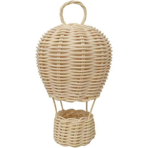 Rattan Hot Air Balloon Handmade Hanging Charm Art Handicraft For Home School Office Classroom Decor