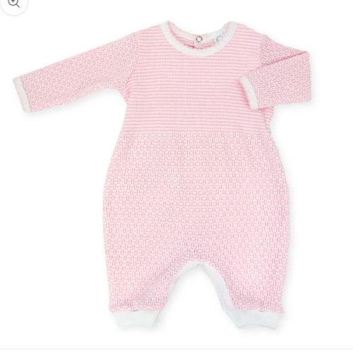 Paty Knit Romper (Long Sleeve) - Pink