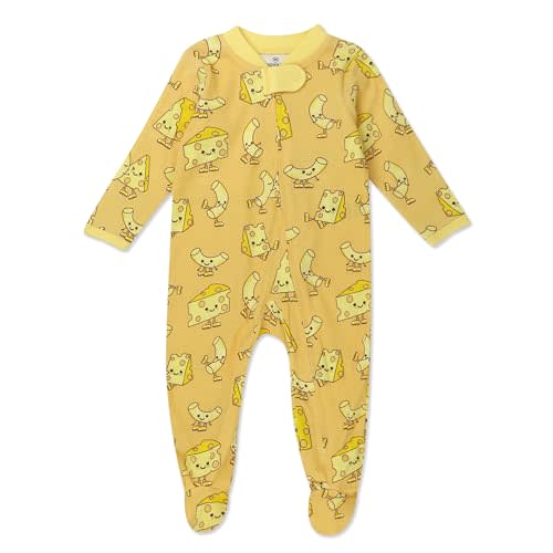 HonestBaby baby-girls Sleep and Play Footed Pajamas One-piece Sleeper Jumpsuit Zip-front Pjs Organic Cotton for Baby Girls, Unisex