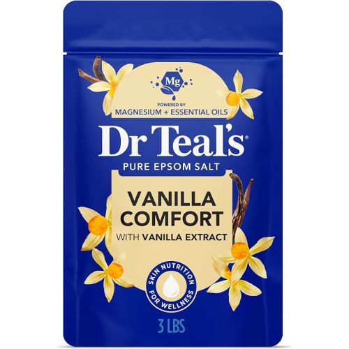 Dr Teal's Epsom Salt Magnesium Soak, Vanilla Comfort, 3 lbs