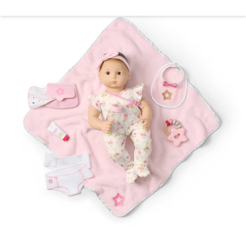 Bitty Baby® Doll #2 with brown hair Care & Play Set