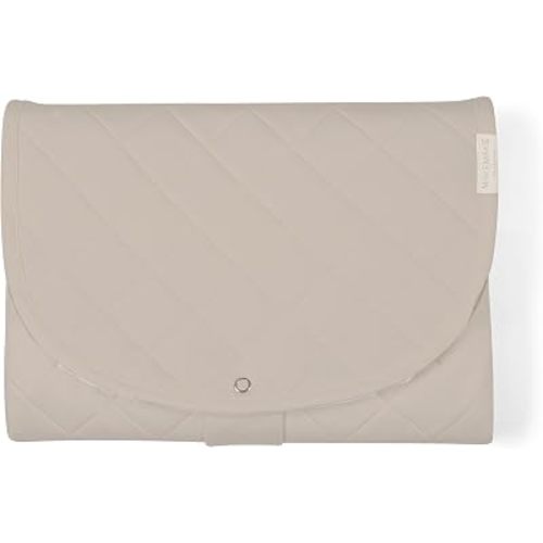 Organic Portable Changing Pad GOTS Certified Organic Cotton Fill Portable Diaper Changing Mat Diaper Clutch Changing Station Kit Compact Travel Pad (33"x34", Solid Pecan)