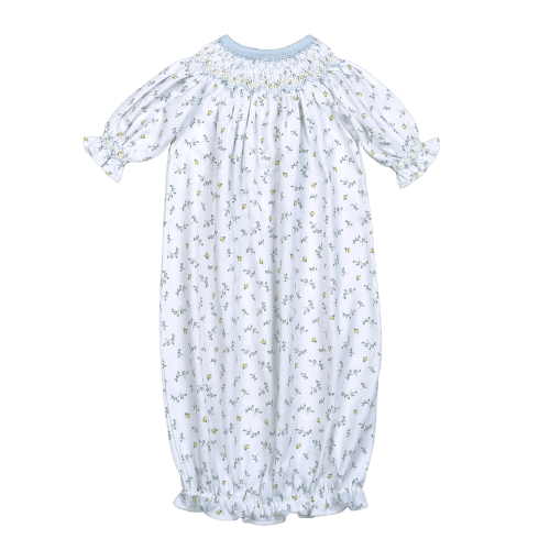 DIA-519 Diana Floral Pima Hand Smocked Bishop GOWN
