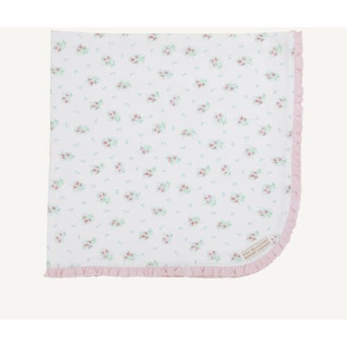 Baby Buggy Blanket - Lancaster Gate Garden with Palm Beach Pink