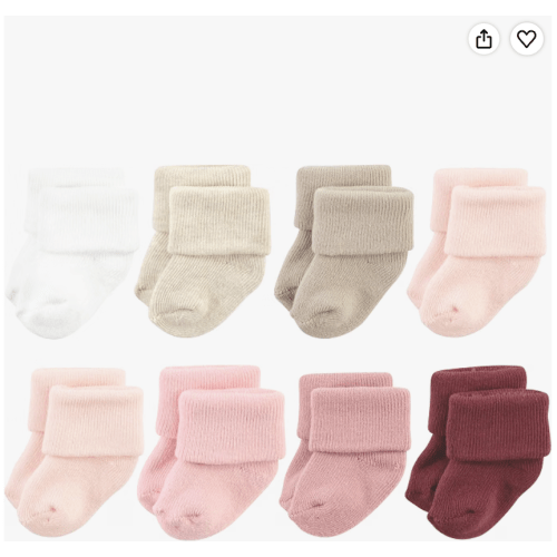 Hudson Baby Basics Unisex Baby Cozy Terry Socks 8-Pack