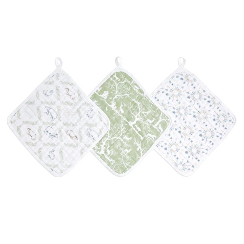 Harmony Cotton Muslin Washcloths 3pk | aden + anais