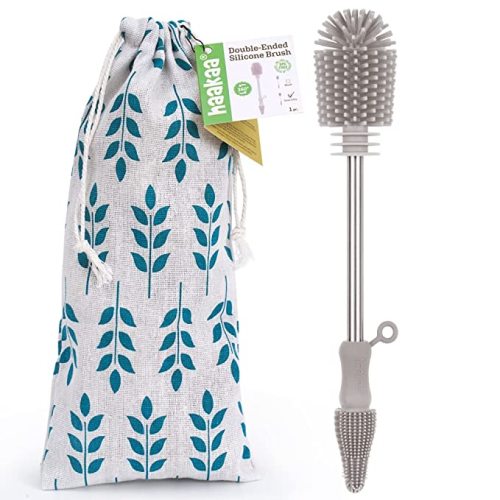 Amazon.com : haakaa Cleaning Brush Silicone Bottle Brush Double-Ended Soft Silicone Bristles for Breast Pumps, Breast Milk Collectors, Baby Bottles, Teats, Breastmilk Storage Bags, Detachable - Grey, 1pk : Baby