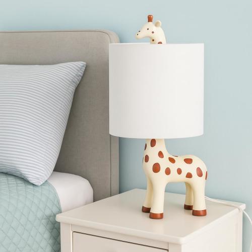 Handmade Giraffe Table Lamp, Ceramic Giraffe Lamp for Kids, Animal Nursery Lamp, Child Bedroom Decor, Cute Giraffe Night Light Gift 17''