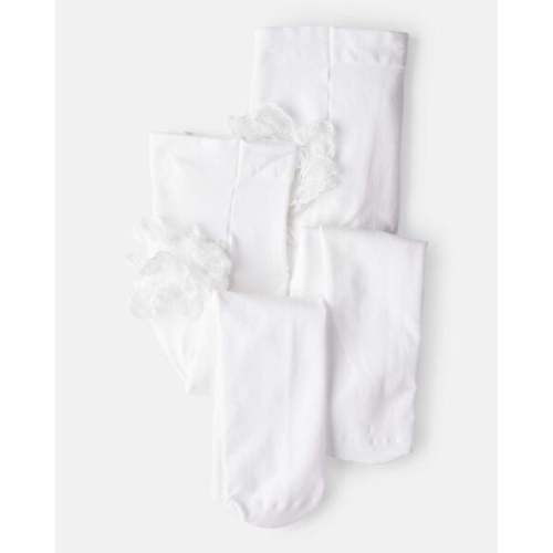 Baby Girl 2-Pack Tights - White | Carter's