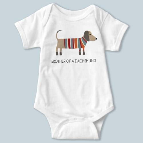 Dachshund Sausage Dog Baby Bodysuit | Zazzle