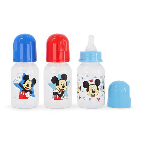 Baby Bottles 5 oz for Boys and Girls 3 Pack of Disney"Mickey Starboy" Infant Bottles for Newborns and All Babies BPA-Free Plastic Baby Bottle for Baby Shower