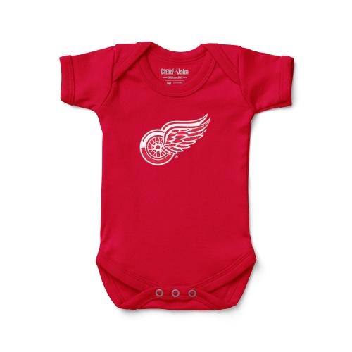 Detroit Red Wings Baby Bodysuit - NHL Hockey Infant Apparel - Red & White Team Colors - Newborn Gift