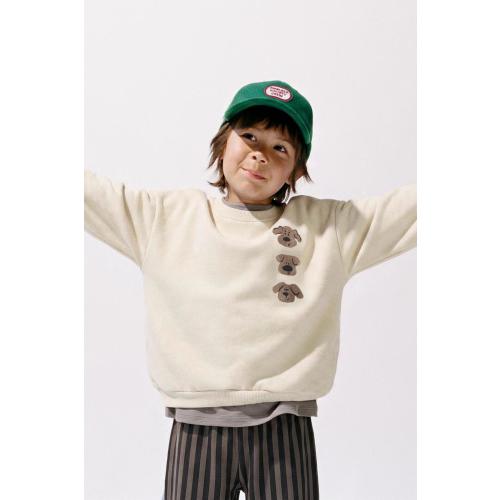 DOG PRINT SWEATSHIRT AND STRIPED PANTS SET - Gray | ZARA United States