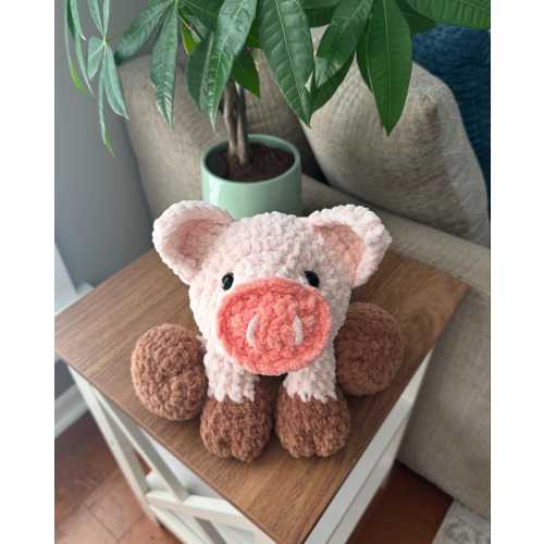 Crochet Pig | Crochet Plushie | Pig Plushie | Crochet Pig Stuffy