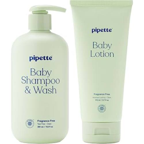 Pipette Baby Wash & Lotion Duo, Fragrance Free (Pack of 2)