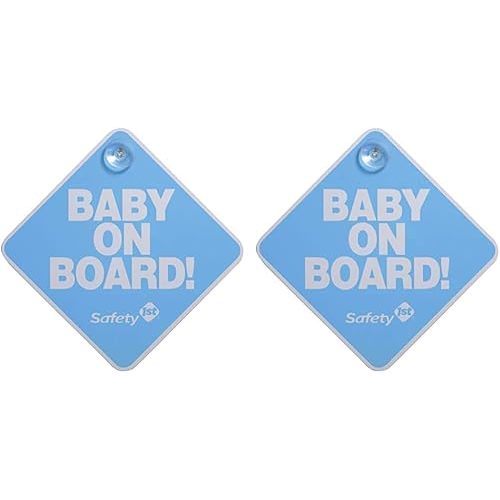 Safety 1st Blue Baby Automobile Window Sign, 5.6"W x 0.6"L, Pack of 2