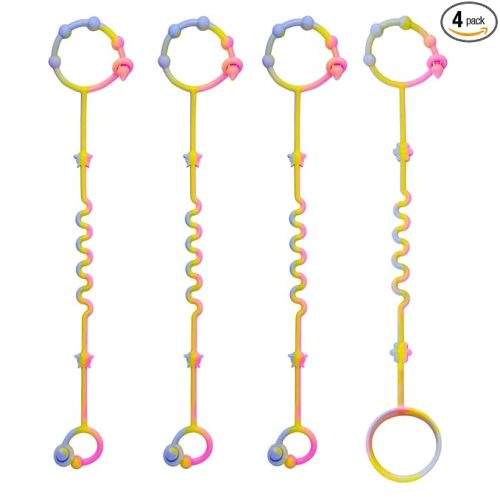 RTMOK Toy Straps for Baby,Silicone Setpacifier Clip,Applies to Car Seat Toy,Teether Toy,High Chair,Stroller Accessories,Baby Toy Clips,Cribs,Rocking Chair