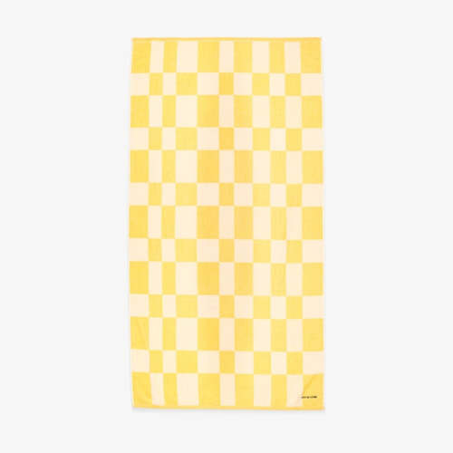 Yellow & White Checkerboard Towel